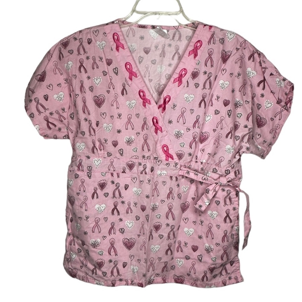 Gems Breast Cancer Scrub Shirt